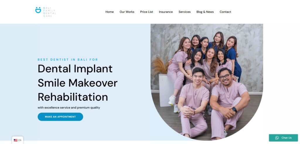 bali family dental care homepage