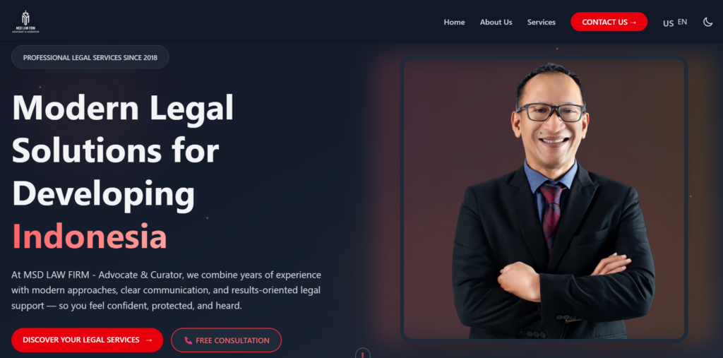 MSD Law Firm - Advocate & Curator homepage