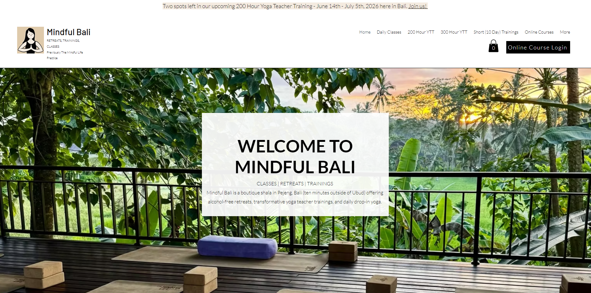 mindful bali homepage